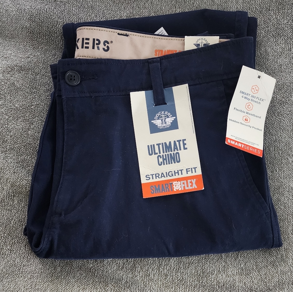 Dockers Straight Fit Ultimate Chinos - Mens Navy Color